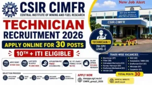 CSIR CIMFR Technician Recruitment 2026