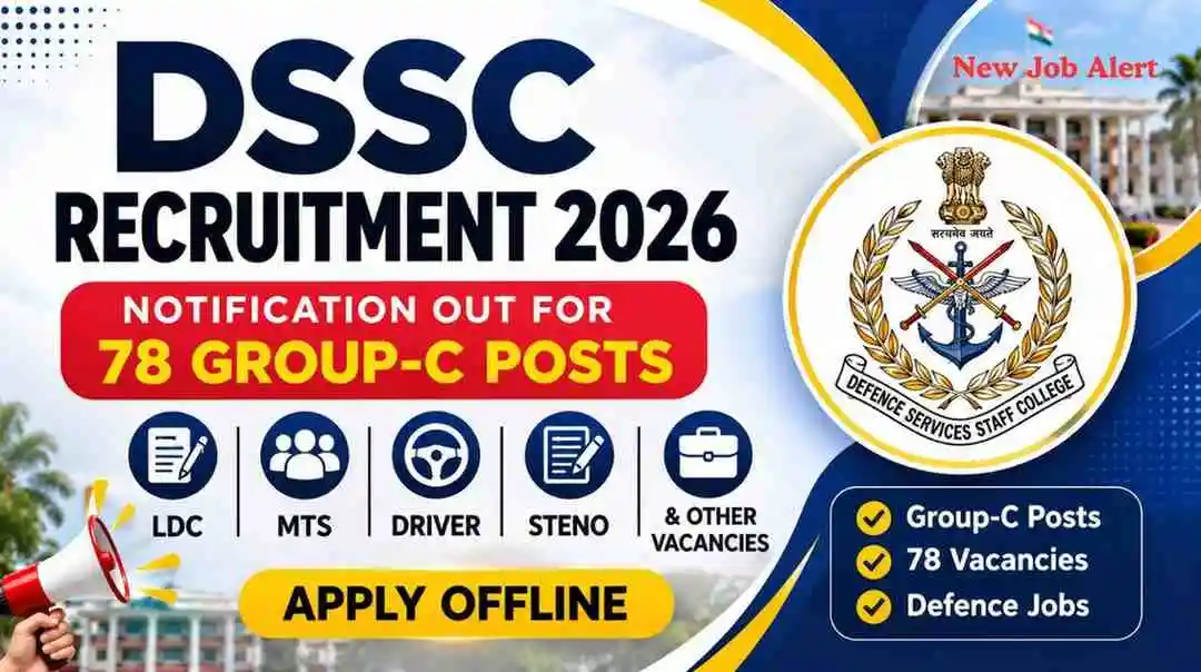 DSSC Recruitment 2026 Notification Out