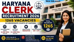 Haryana Clerk Recruitment 2026 notification