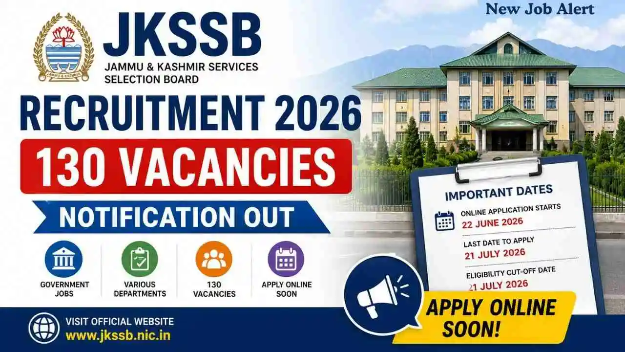 JKSSB Recruitment 2026 Notification Out