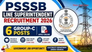 PSSSB Line Superintendent Recruitment 2026 Notification Out