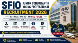 SFIO Junior Consultant & Young Professional Recruitment 2026
