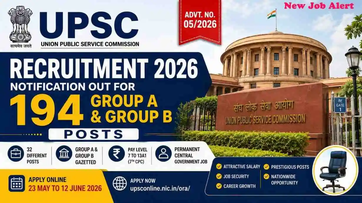 UPSC Recruitment 2026 Notification Out for 194 Group A & B Posts
