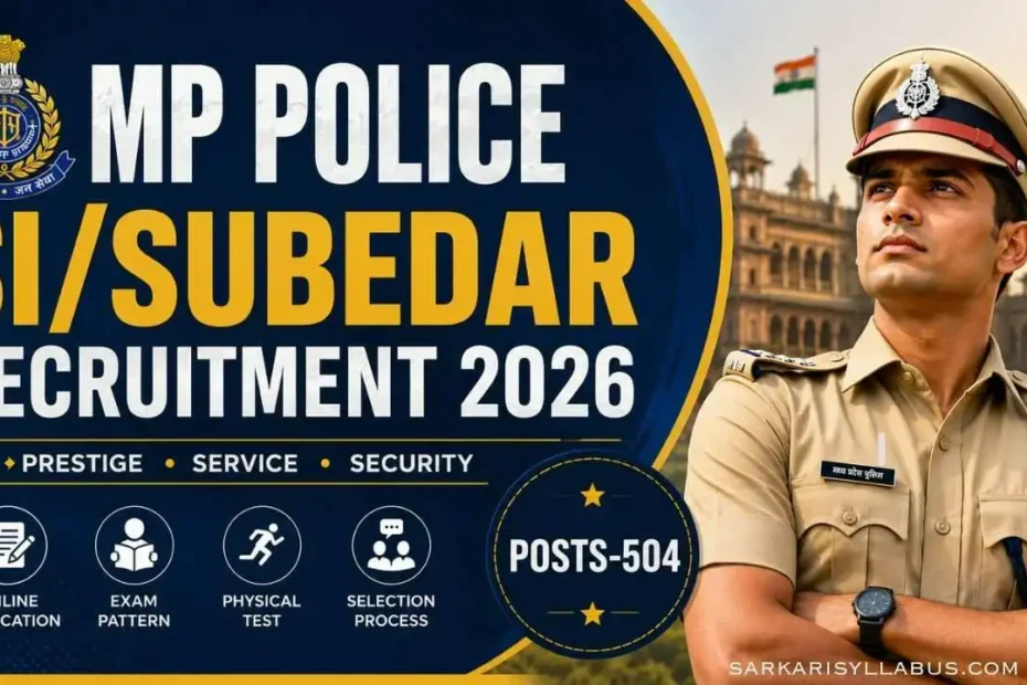 MP Police SI & Subedar Recruitment 2026